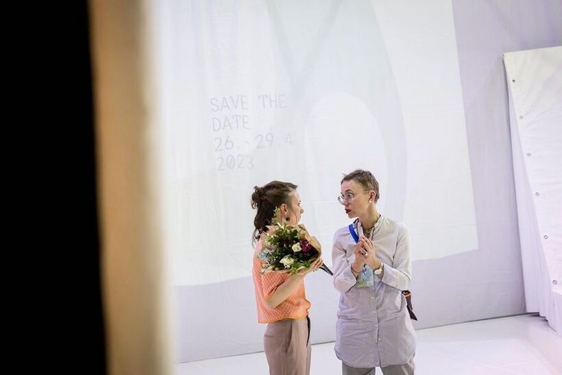 Award Ceremony of Czech Dance Platform (Věra Ondrašíková a Marta Ljubková). Photo: Vojtěch Brtnický.